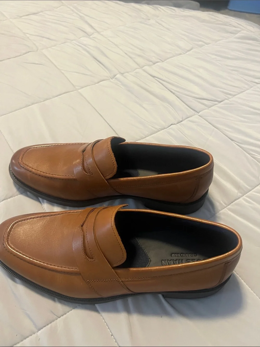 Cole Haan Tan Leather Penny Loafers